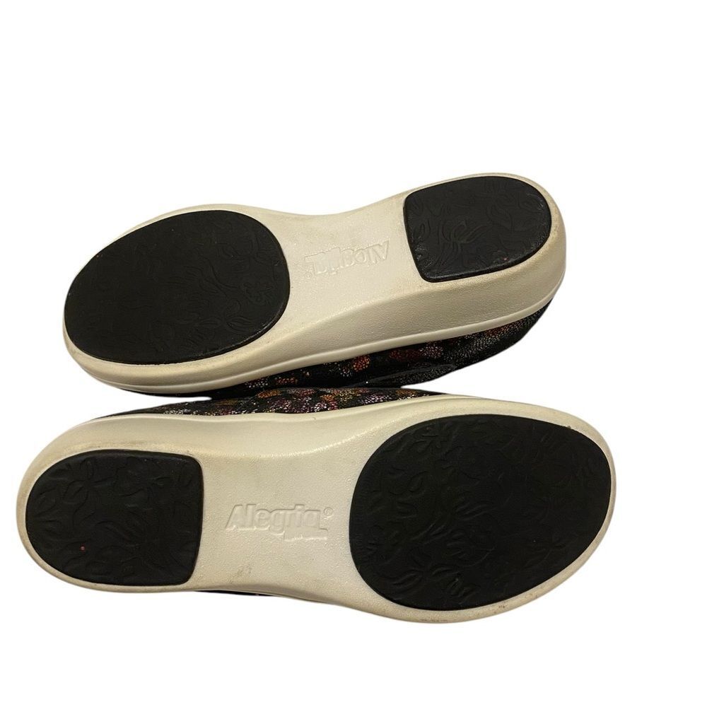 Algeria Clog Mule Shoes Leather Black Floral Comfortable Professional - Picture 10 of 14